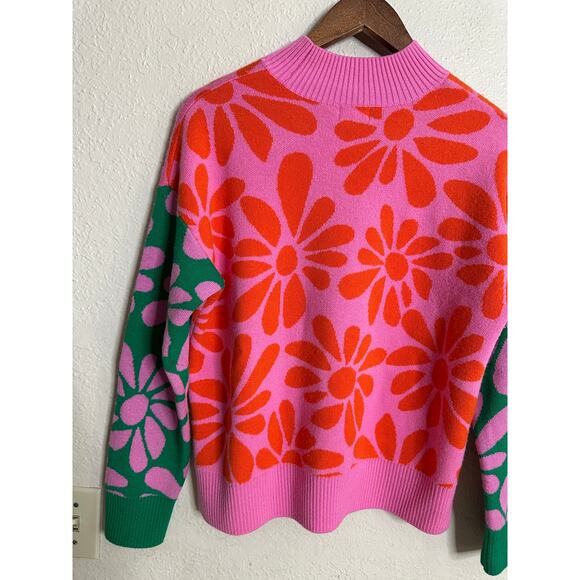 Gorman Rambling Jumper Floral Intarsia Sweater Merino Wool Womans US6 - Picture 4 of 13